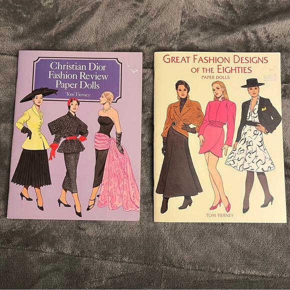 Dior Other - Vtg 1995 Christian Dior and Eighties Fashion Design Paper Doll Books Tom Tierney